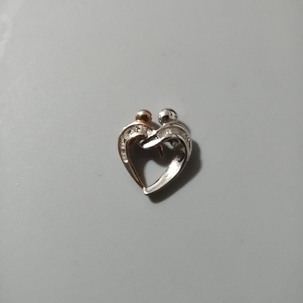 Silver and Gold Heart Pendant